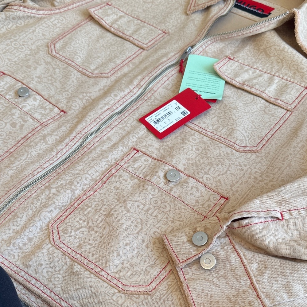 HUGO X LES BENJAMINS RELAXED-FIT JACKET WITH ALL-OVER PRINT - Picture 12 of 15